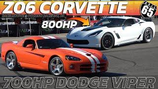 700hp Viper vs 800hp Z06 Corvette Rematch @ Race Motive Pocono Raceway event