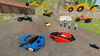 Campers Dig up Hidden Racecars | Farming Simulator 22