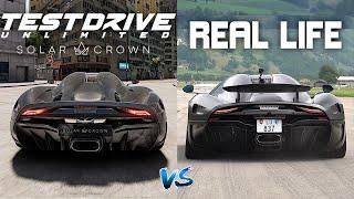 Test Drive Unlimited Solar Crown vs REAL LIFE car Exhaust Sounds Direct Comparison!  *TDU 2024*