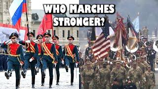 Russia vs. USA Military Parade Comparison (2025) | Marching with Pride