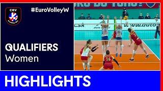 Slovakia vs. Montenegro Highlights - #EuroVolleyW Qualifiers