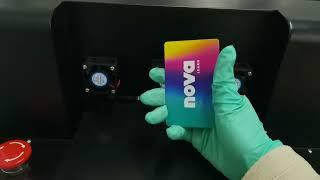 Plastic & Metal card printer demo printing on customize card solution