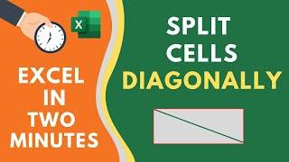 Split Cells Diagonally in Excel (Add Two Headers in Same Cell)