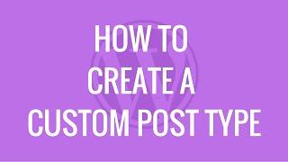 How to create a custom post type using Easy Content Types