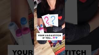 ¿Qué dibujo de LILO & STITCH combina mejor contigo? #arte #stitch #lilo #marcadores