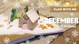 [PLAN WITH ME] Christmas/Gingerbread House Bullet Journal | December 2020 | POP-UP CARD TUTORIAL