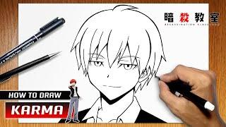 How to draw Karma Akabane from Assassination Classroom