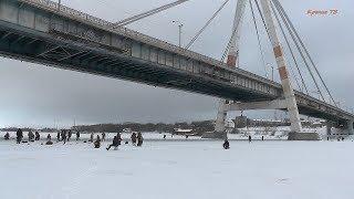 Рыбалка в Череповце. Запрет выхода на лёд р. Шексны снят.