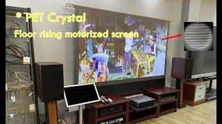 XY Top ALR motorized floor rising projector screen