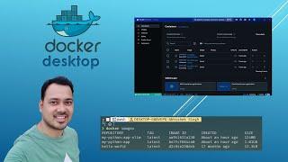 docker desktop + running docker container + Dockerfile