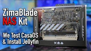 Tiny NAS! ZimaBlade NAS Kit Review - Jellyfin Install, Linux/CasaOS, & 2 NAS HDDs