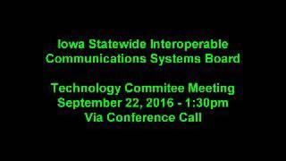 9/22/2016 ISICSB Technology Committee Conference Call