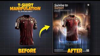 T-Shirt Manipulation Design Photoshop |  Clothing Brand Social media post banner | Shahednext