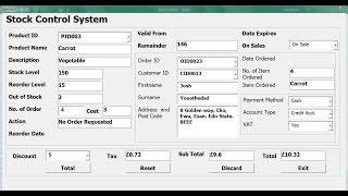 Overview of How to Create Stock Control  System in Excel Using VBA
