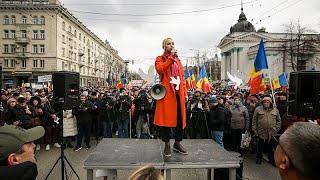 В Кишинёве прошла очередная многотысячная акция протеста