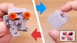 LEGO brick robot transformers tutorial - Mars exploration transformer cube mech - Easy Cubot