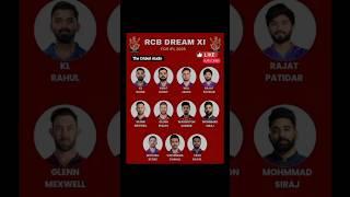 RCB DREAM XI FOR IPL 2026 