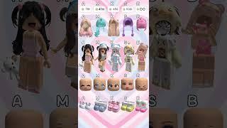 A,M,K,S,Bcutie girl look's choose ur favourite #roblox #robloxshorts #robloxedit #shorts