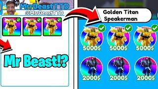 MR BEAST GAVE ME FREE GOLDEN TITAN SPEAKERMAN!!️