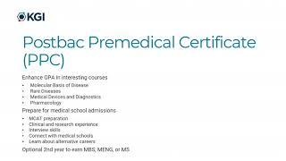 KGI's Postbac Premedical Certificate Program