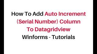 winforms datagridview auto generated columns (serial number) in c#