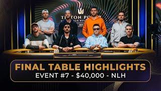 $935,000 for 1st! $40K NLH Mystery Bounty | Final Table Highlights