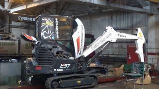 Новый Мини экскаватор Bobcat E37,первый ремонт экскаватора