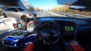 10th gen Si POV | Pulls + WRX vs Accord 2.0T