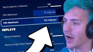 Ninja Reacts To The New FOV Slider In Fortnite!