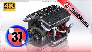 Solidworks tutorial  V12 engine  Ep 37 4K 