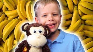 Banana monkey dance | Kids song from Dima Family Show