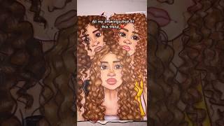 I love messy hair!! ️ ​⁠@clara.mayhugh #shorts #art #drawing #curlyhair #browneyes #messyhair