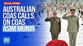 Australian Army Chief Calls on COAS Munir | Dawn News English