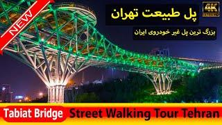 Tabiat Bridge Tehran Iran 2021 Street Walking Tour پل طبیعت تهران بزرگترین پل غیر خوردروی ایران