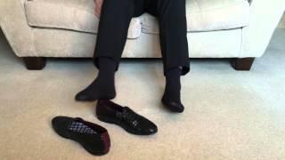 Ted Baker Sparkly Loafers Black Nylon Socks