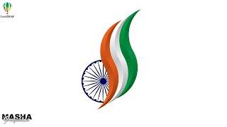 How To Make Stunning 3D Indian Flag Logo In CorelDRAW | Designing Ideas By @Masha_Graphics