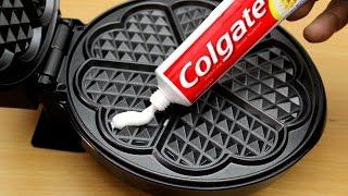 EXPERIMENT WAFFLE IRON vs TOOTHPASTE