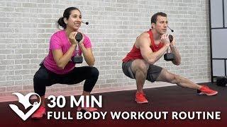 30 Minute Full Body Workout Routine at Home - Total Body Strength Training Workout with Weights