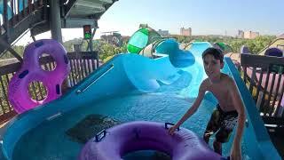 Omaka Rocka POV (5.3K) both slides Whanau Way 2 slides #aquatica #waterpark #waterslide