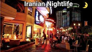 Iranian nightlife  Night walk in Motel Qu | Mazandaran ایران _ متل قو