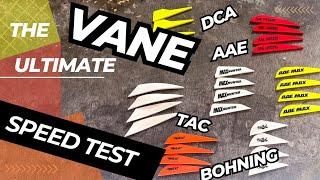 Testing 7 different vanes (downrange speed from 20-70 yards)