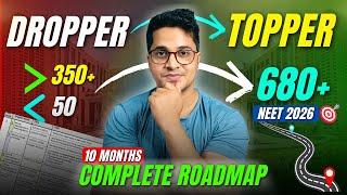 Dropper to Topper Strategy to Crack NEET 2026 in 10 Months | Roadmap to Score 680+ in NEET 2026