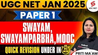 UGC NET Paper 1 Revision 2024 | UGC NET Paper 1 | Swayam, Swayamprabha , Mooc PYQs By Priti Ma'am