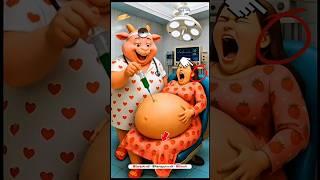 Evolution animal: goat doctor with pregnant woman in hospital operating room  #cute #cat #shorts