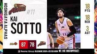 Highlights From Kai Sotto 20-Point Game Sendai 89ers vs. Koshigaya Alphas