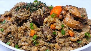 Cook-Up Rice Recipe/ Guyanese Cook-Up Rice/Black Eye Peas Mix Meat Cook- Up Rice/ How To