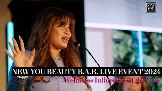 Tori Green Winner of Wellness Influencer of the Year Award at NEW YOU Beauty B.A.R. Live Event 2024