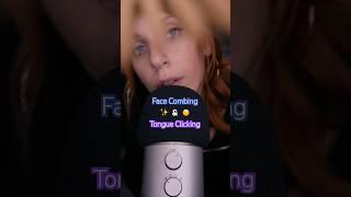 ASMR Combing your face with tongue clicking #asmrsounds #asmrvideo #relax #sleep #mouthsounds #asmr