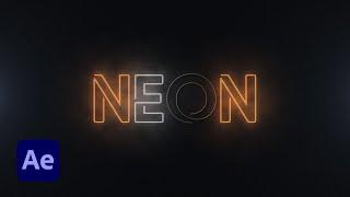 Neon Text Animation Tutorial in After Effects | After Effects Tutorial