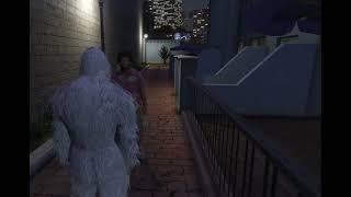 Evil Yeti making sure you get home safely.